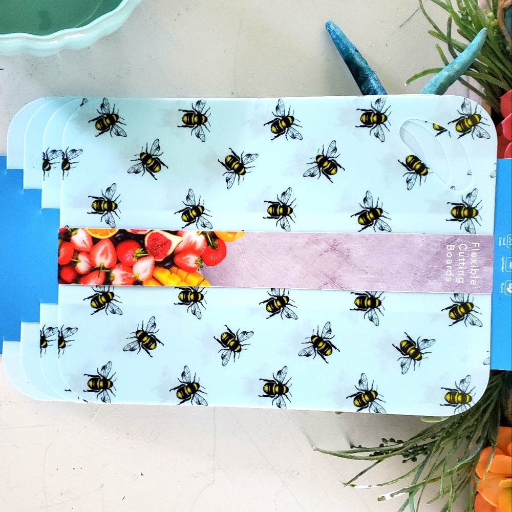 #4 pc BUMBLEBEE HONEYBEE Flexible Cutting Boards